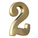 2-Inch Brass Mailbox Numbers - Pick Your Numbers - Numbering for Address Plaque | Self Adhesive - Mailbox Sign and Door Slot Num