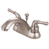 Kingston Brass Kb2628B Naples 4-Inch Centerset Lavatory Faucet Brass Pop-Up, Brushed Nickel