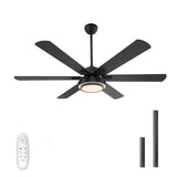 warmiplanet Ceiling Fans with Lights and Remote Control, 62 Inch, 6 Speeds Reversible DC Motor, 3 Color Dimmable Light, Timer, N