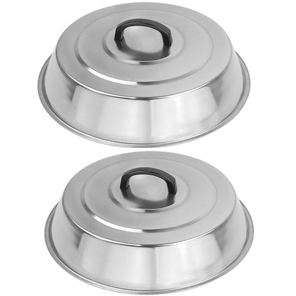 12 Inch Heavy Duty Cheese Melting Dome - Stainless Steel Griddle Grill Accessories - Durable Round Basting, Steaming Cover - Hea