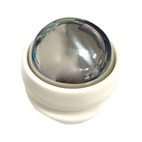 Cooling Ice Ball Massager Handheld Facial Ice Massager Polished Stainless Steel Massage Ball Compact, White