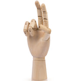 Falling in Art Wooden Hand Model, 10Inches Right Hand Mannequin Figure for Jewelry Display and Decoration