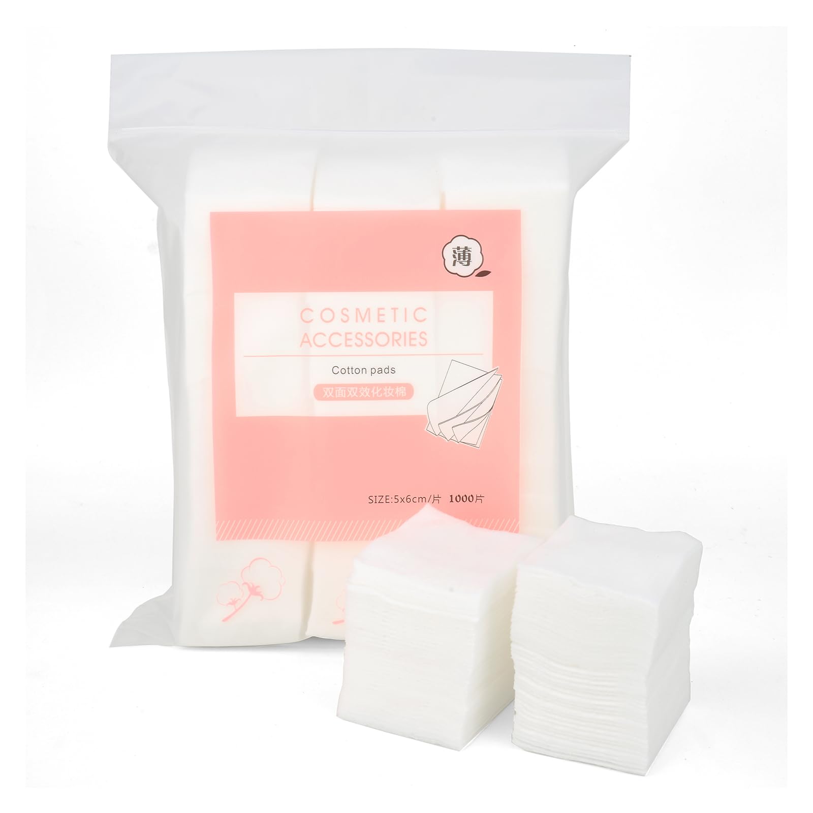 1000PCS Ultra Thin Makeup Remover Cotton Pads Perfect for Face Lips Eyes Nails Polish Makeup Remover Cleansing and Daily Skin Ca