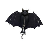 Merishopp Pu Leather Bat Coin Purse Portable With Zipper For Activities Travel Parties