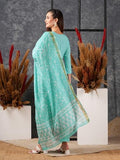 Gosriki Women'S Cotton Blend Straight Embroidered Kurta With Pant & Dupatta (Vally See Green-Gs_Xxl_See Green_Xx-Large),See Green,2,B0D5VK142T