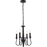 Living District Indoor Modern Home Decorative Bright Ceiling Flynx 4 Lights Pendant In Black