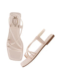 Shoetopia Casual Cream Flat Sandals For Women & Girls /Eu40,Cream,7,B0DFVGNB6Y