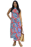 Gosriki Women'S Rayon Viscose Straight Printed Kurta With Pant (Vcm Peach-Gs_L_Peach_Large),Peach,,B0DWFJYRM1