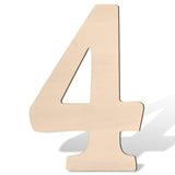 17 inch Large Wooden Numbers for Party Decor, Big Wood Number 4 for Wall Decor, Unfinished Blank Giant Wooden House Numbers, Woo