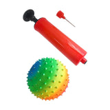 Ecomistiq Spiky Massage Ball For Feet Sleek Hedgehog Hands Shoulders Home Gym Rainbow 15 Cm Soft| Massagers| |Health & Beauty