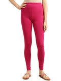 rangita Women Cotton Pink Solid Full Length Churidar, XL