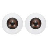 PATIKIL 24mm Doll Eyes, 2 Pcs Realistic Acrylic Eyes Plastic Half Eyeballs for Dolls Masks Halloween Props Art Craft, Dark Brown