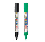 Zig POSTERMAN Medium TIP SIZE: 2 mm [Black & Green Special combo set] Never Fade Quick Dry and Permanent Works on Rocks Painting