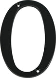 Distinctions 843140 Black FlushMount 4Inch House Number 0