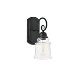 Living District Indoor Modern Home Decorative Bright Ceiling Spire 1 Light Black Wall Sconce