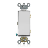 Leviton 56932W 15Amp 120/277Volt Decora Plus Rocker 3Way AC Quiet Switch, White