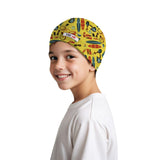 Tvs Racing KidS Aop Skull Cap Yellow, 100% Cotton, Moisture Wicking, Stretchable, Universal Size Skull Cap