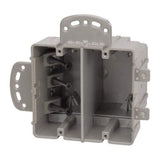 Southwire MSBMMT2G 2 Gang Multi Mount Device Box with Depth Adjustable, Heavy Duty 42lb, Gray