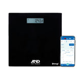A&D Medical Premium Wireless Bluetooth Enabled Bathroom Weight Scale, 4 Precision Sensors, Large LCD Display, Medically Accurate