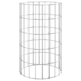 vidaXL Galvanized Steel Circular Gabion Pole - Durable and Weather-, Ideal for Garden Projects, Requires Assembly, Dimensions: 1