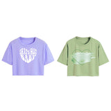 Toplot Tops For Women || Western Tops For Woman Stylish || Crop T-Shirt Western Pack Of 2 (Combo-Top-5256-Prl-Pst-M),Parple-Pista,,B0F6NNJ852