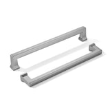 khtumeware 2 Pack 8inch(203mm) Hole Center Brushed Nickel Cabinet Pulls Heavy-Duty Satin Nickel Solid Cabinet Hardware Pulls for