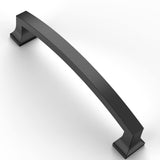 Asidrama 6 Pack 5 Inch(128mm) Hole Centers Kitchen Cabinet Handles, Matte Black Cabinet Pulls Kitchen Cabinet Hardware for Cupbo