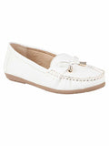Shoetopia Women'S Block Heel Loafers White (7 Uk),White,7,B0BY6WXJVQ
