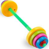 Liberty Imports Kids Barbell Weight Set - Adjustable Workout Toy Equipment for Children Pretend Play Exercise - Toddler Beginner