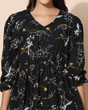 Toplot Co Ord Kurta Set For Women Printed Kurta With Pant (Tunic-Pant-5140-Black-Xxl),Black,2,B0CHB1V8HG