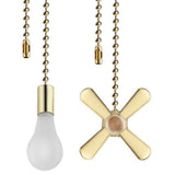 Ceiling Fan Pull Chains, 2pcs 3mm Diameter Beaded Ball Fan Pull Chain, 13.6 Inches Fan Pulls Set with Connector for Ceiling Fan 