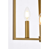Elegant Lighting Living District Vino 3-Light Mid-Century Metal Pendant In Brass