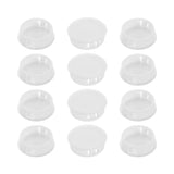 Tugermoola 12PCS White 1inch Plastic Hole Plugs Plastic Plugs for Round Holes Filler Door Screw Hole Plugs 1