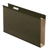 Pendaflex Extra Capacity Reinforced Hanging File Folders, 2, Legal Size, Standard Green, 1/5 Cut, 25/BX (4153x2)