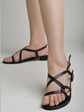 Shoetopia Women'S Snd-179 Flat Sandal-4 Kids Uk (Snd-179-Black)-Eu37,Black,4,B0D76SXLGR