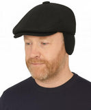 Zacharias MenS Self Design Winter Woolen Golf Cap With Earflap Bg11 (Black_Free Size) (Pack Of 1)