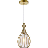 Living District Indoor Modern Home Decorative Bright Ceiling Miya 1 Light Brass Pendant