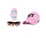 Sba Prime Kids Stylish Combo Set With Digital Watch Sunglasses & Baseball Cap | Fun Outdoor Accessories For Boys & Girls Party C