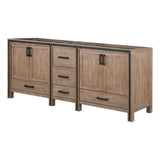 Lexora Ziva 84 in W x 22 in D Rustic Barnwood Double Bath Vanity