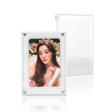 Baskiss 2 Pack Magnetic Card Holders, 66 x 91 mm Card Cares Clear Trading Cards Cases Protectors for Kpop Photocard Sports Card 