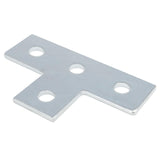 heneng 6 Pcs 4 Hole Tee Plate for 1-5/8 Strut Channel, T Shape Flat Plate Fitting, 3/16 Thick