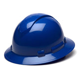 Texas America Safety Company Full Brim Ridgeline Hard Hat with 6 Point Knob Adjustment and Tote - Blue