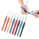 J.M Party & Fun Crochet Hook Set With Ergonomic Soft Grip Handles, Knitting Needles Kit With Accessories, Multicolor Crochet Hoo