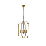 Living District Indoor Modern Home Decorative Bright Ceiling Rosenfeld 4 Lights Pendant In Brass
