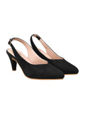 Shoetopia Women & Girls Elegant Suede Pointy Toe Pumps/Belly-251/Black/Uk7,Black,7,B0BPC5NFGX