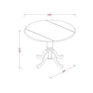 East West Furniture Dlan3-Bch-C Dining Set