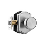 STARPY Interior Pismo Doorknobs for Bath & Bedroom, Brushed Nickel Door Knobs with Camelot Trim, Heavy Duty Door Knob with Lock