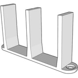 Sliding Closet Door Floor Guide Bracket | Universal Fit for 13/8 Width Doors (White) | Grovers Home Solutions