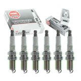 6 pc NGK V-Power Spark Plugs compatible with Hyundai Santa Fe 2.7L 3.3L 3.5L V6 2001-2009