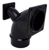 Valterra T1036-1 Flanged Valve Fitting - 2-Way Ell, 3 Spigot x 3 Rotating Flange x 1-1/2 Rotating Flange , Black